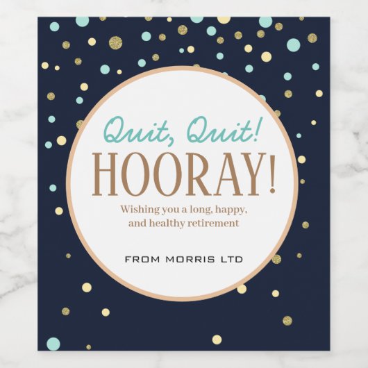 Pensioenbaas wijn etiket (Enkel label)