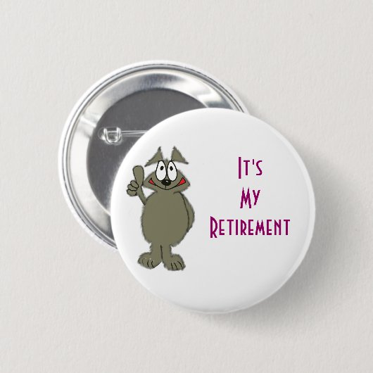 Pensioenbadge Ronde Button 5,7 Cm (Voorkant /achterkant)