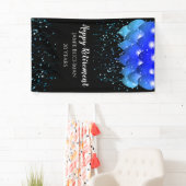 Pensioenballonnen Star Confetti Black Spandoek (Insitu)