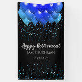 Pensioenballonnen Star Confetti Black Spandoek (Verticaal)