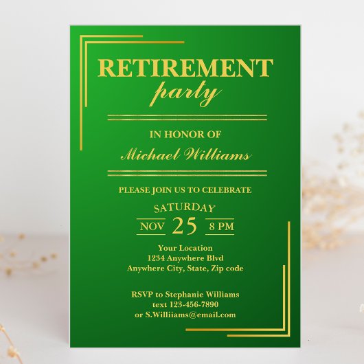 Pensioenbedrijf Elegant Groen Goud Kaart