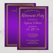 Pensioenbedrijf Elegant Paarse Goud Kaart (Voorkant / Achterkant)