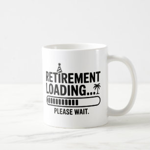 Pensioenbelasting Wacht op een grappige koffie Mok