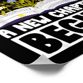 Pensioenbibliothecaris nieuw hoofdstuk begint pens poster (Hoek)