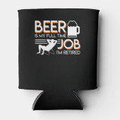 Pensioenbier is fulltime baan gepensioneerd blikjeskoeler (Voorkant)