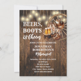 Pensioenbiertjes Laarzen & Cheers Western Feest Kaart
