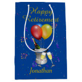 Pensioenblauwe feestwijn Mousserende wijn Medium Cadeauzakje (Voorkant)