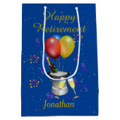 Pensioenblauwe feestwijn Mousserende wijn Medium Cadeauzakje (Achterkant)