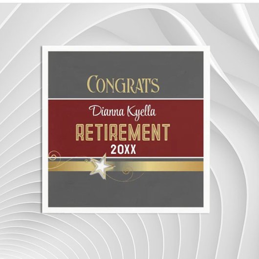 Pensioenbonen! Gepersonaliseerd, Classy Servet