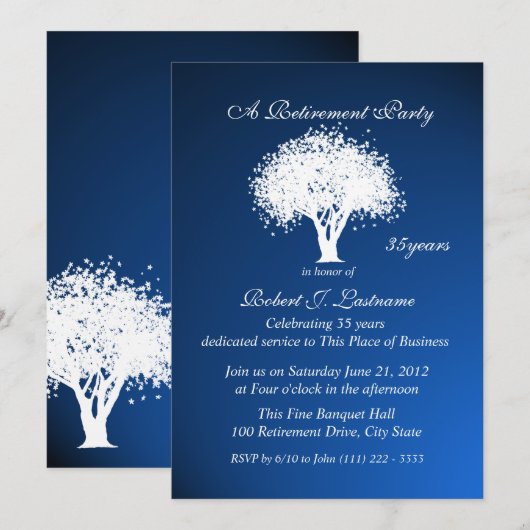 Pensioenboomsilhouet Kaart (Voorkant / Achterkant)