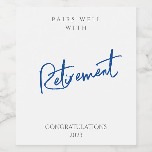 Pensioencadeau Funny Custom Sjabloon Wine Label Wijn Etiket (Enkel label)