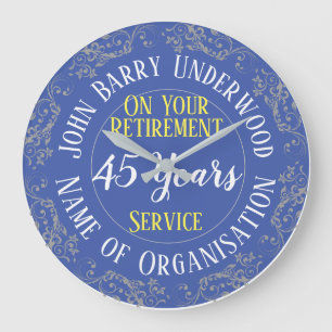 Pensioencadeau met dienstjaren grote klok