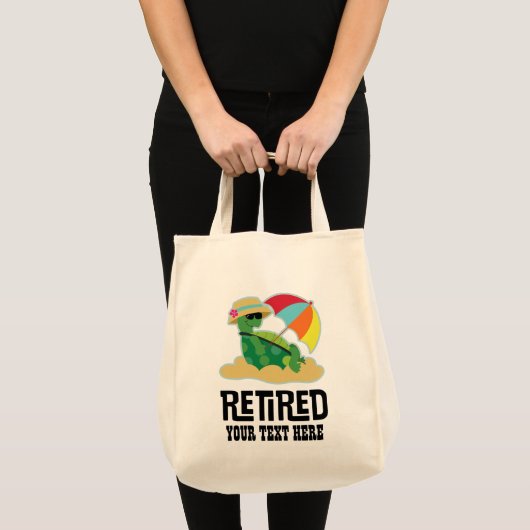 Pensioencadeau op maat gepersonaliseerd in ruste tote bag (Voorkant (product))