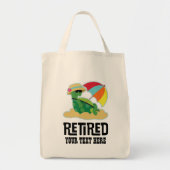 Pensioencadeau op maat gepersonaliseerd in ruste tote bag (Voorkant)