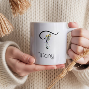 Pensioencadeau werkgever monogram waterverf grote koffiekop