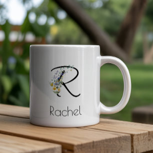 Pensioencadeau werkgever monogram waterverf grote koffiekop