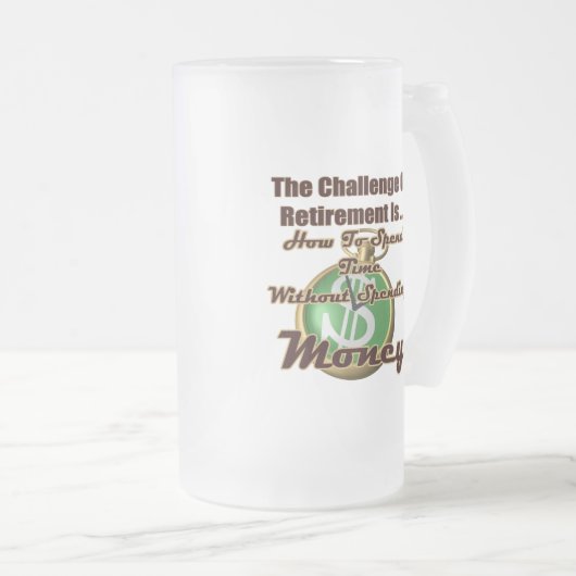 Pensioencadeaus en T-shirts met pensionering Matglas Bierpul (Voorkant rechts)