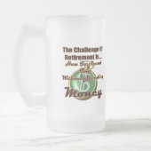 Pensioencadeaus en T-shirts met pensionering Matglas Bierpul (Links)