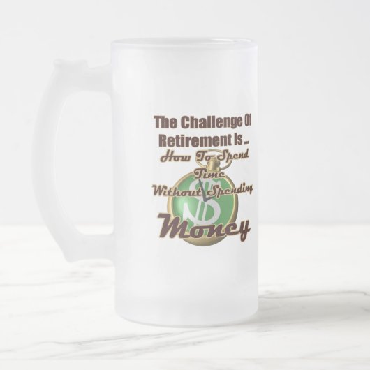 Pensioencadeaus en T-shirts met pensionering Matglas Bierpul (Links)