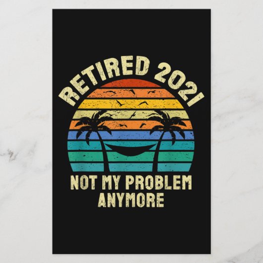 Pensioencadeaus in ruste 2021 briefpapier (Voorkant)