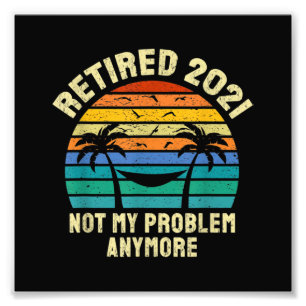 Pensioencadeaus  in ruste 2021 foto afdruk