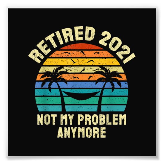 Pensioencadeaus in ruste 2021 foto afdruk (Voorkant)