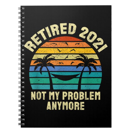 Pensioencadeaus  in ruste 2021 notitieboek (Voorkant)