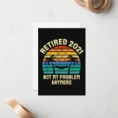 Pensioencadeaus  in ruste 2021 notitiekaartje (Voorkant / Achterkant in situ)