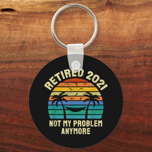 Pensioencadeaus  in ruste 2021 sleutelhanger (Voorkant)