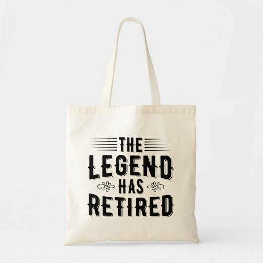 Pensioencadeautjes, de legende is gepensioneerd tote bag (Voorkant)
