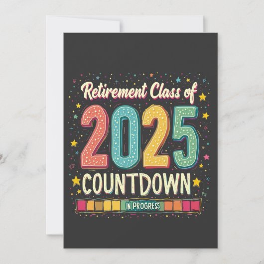 Pensioencategorie van 2025 in het Afstuderen Bedankkaart (Voorkant)