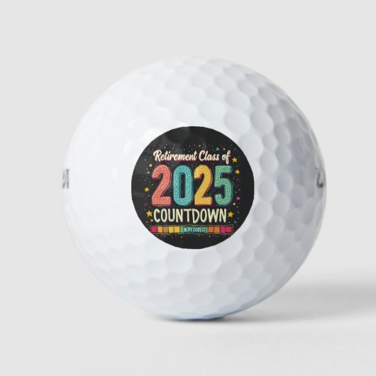 Pensioencategorie van 2025 in het Afstuderen Golfballen (Voorkant)