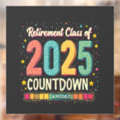 Pensioencategorie van 2025 in het Afstuderen Raamsticker (Vel 2)