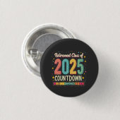 Pensioencategorie van 2025 in het Afstuderen Ronde Button 3,2 Cm (Voorkant /achterkant)