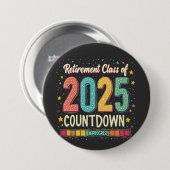 Pensioencategorie van 2025 in het Afstuderen Ronde Button 7,6 Cm (Voorkant /achterkant)