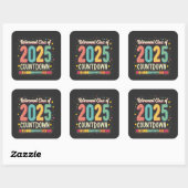 Pensioencategorie van 2025 in het Afstuderen Vierkante Sticker (Vel)
