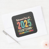 Pensioencategorie van 2025 in het Afstuderen Vierkante Sticker (Envelop)
