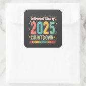 Pensioencategorie van 2025 in het Afstuderen Vierkante Sticker (Tas)