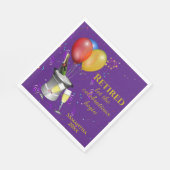 Pensioencering Paars papier Servet (Hoek)