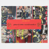 Pensioendeken gepersonaliseerd voor Fireman Gift Fleece Deken (Voorkant (Horizontaal))