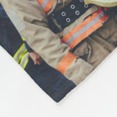 Pensioendeken gepersonaliseerd voor Fireman Gift Fleece Deken (Hoek)