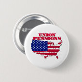 Pensioenen van de Unie Ronde Button 5,7 Cm (Voorkant /achterkant)