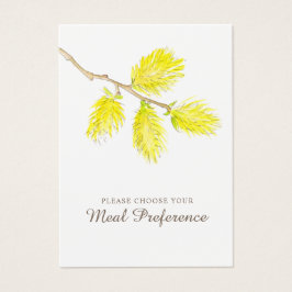 Pensioenen voor weduwenmaaltijd Gele kaarten Visitekaartje