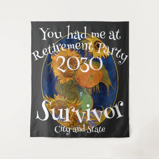 Pensioenfeest 2024 2025 2026 2027 2028 2029 wandkleed (Voorkant)