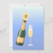 Pensioenfeest Afscheid Spanning Champagne Kaart (Achterkant)