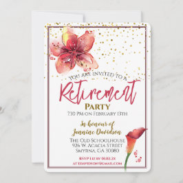 Pensioenfeest Bloemenlelie Kaart