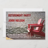 Pensioenfeest Casual thema Lakeside Cottage Kaart (Voorkant)