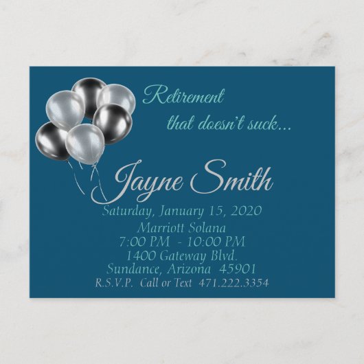 Pensioenfeest, "Dat is niet klote" Briefkaart (Voorkant)