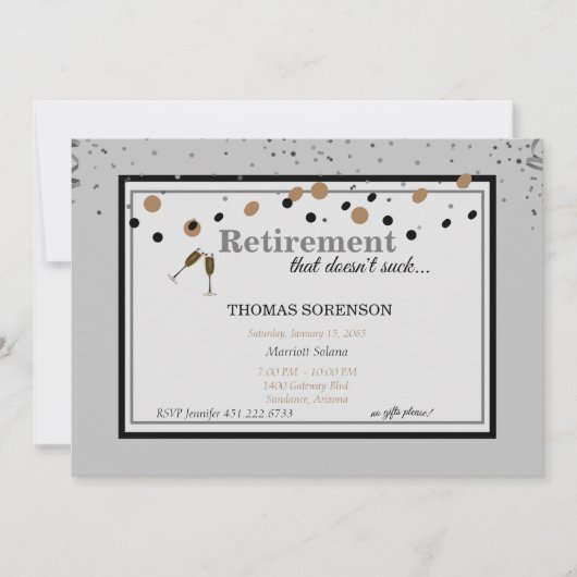 Pensioenfeest "dat is niet klote" Gray Kaart (Voorkant)