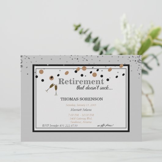 Pensioenfeest "dat is niet klote" Gray Kaart (Staand voorkant)